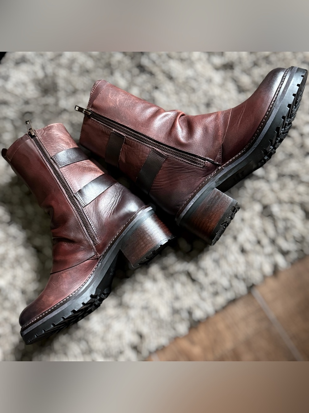 Vintage Foundry Co. Leather Buckle Boots Brown US 8 - Picture 3 of 14